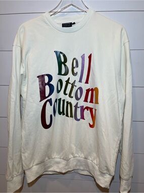 Lainey Wilson Bell Bottom Country Rainbow Logo Sweatshirt Adult Size Medium
